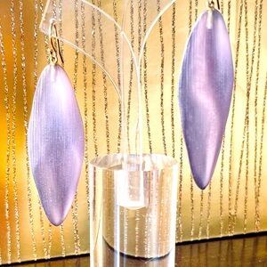 Alexis Bittar Violet Lucite Spear Earrings